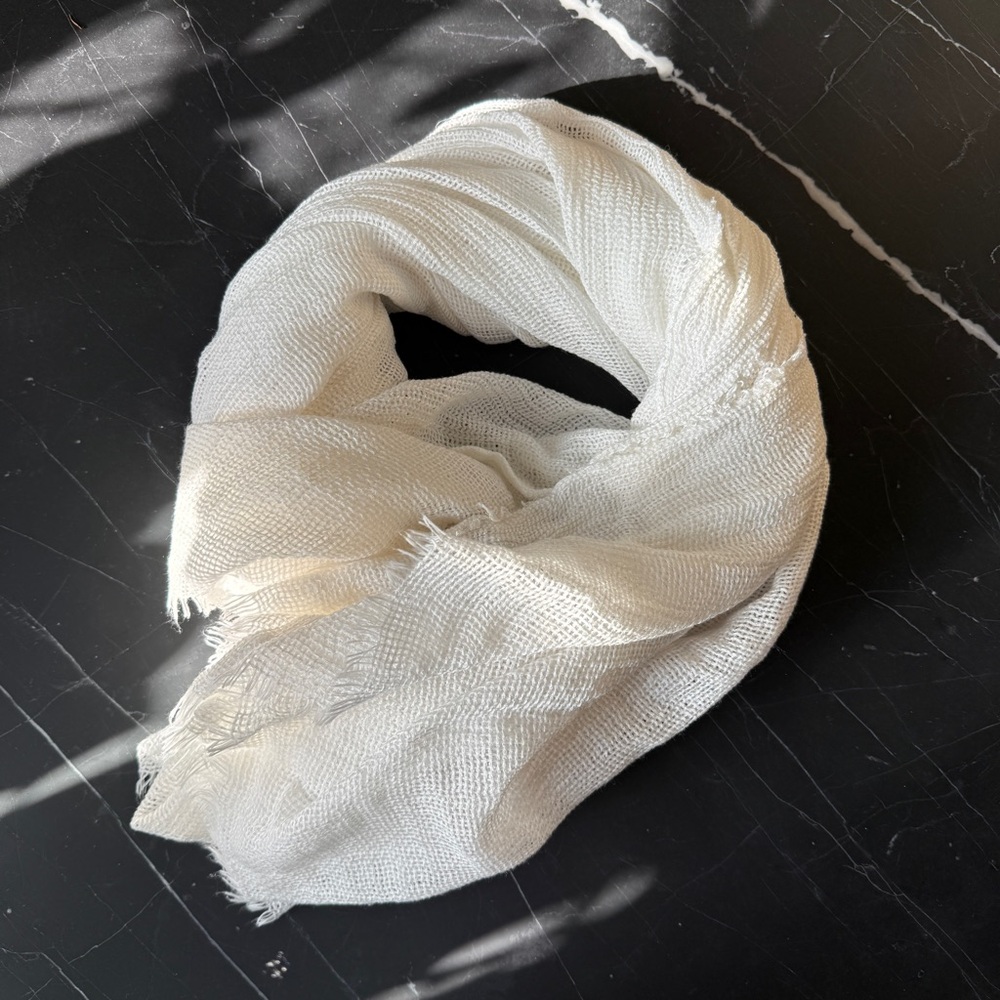 Zara White Scarf
